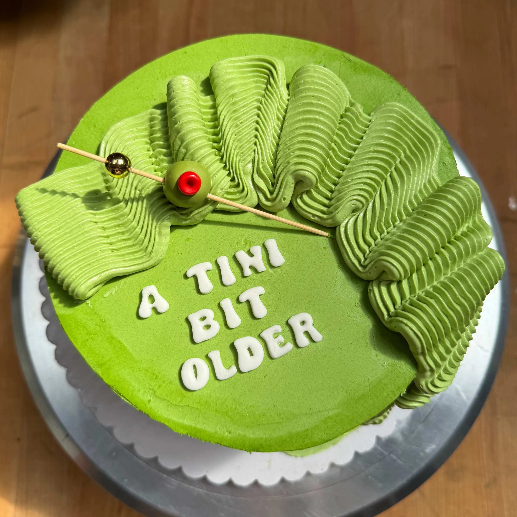 A Tini Bit Older Martini Ribbon Cake