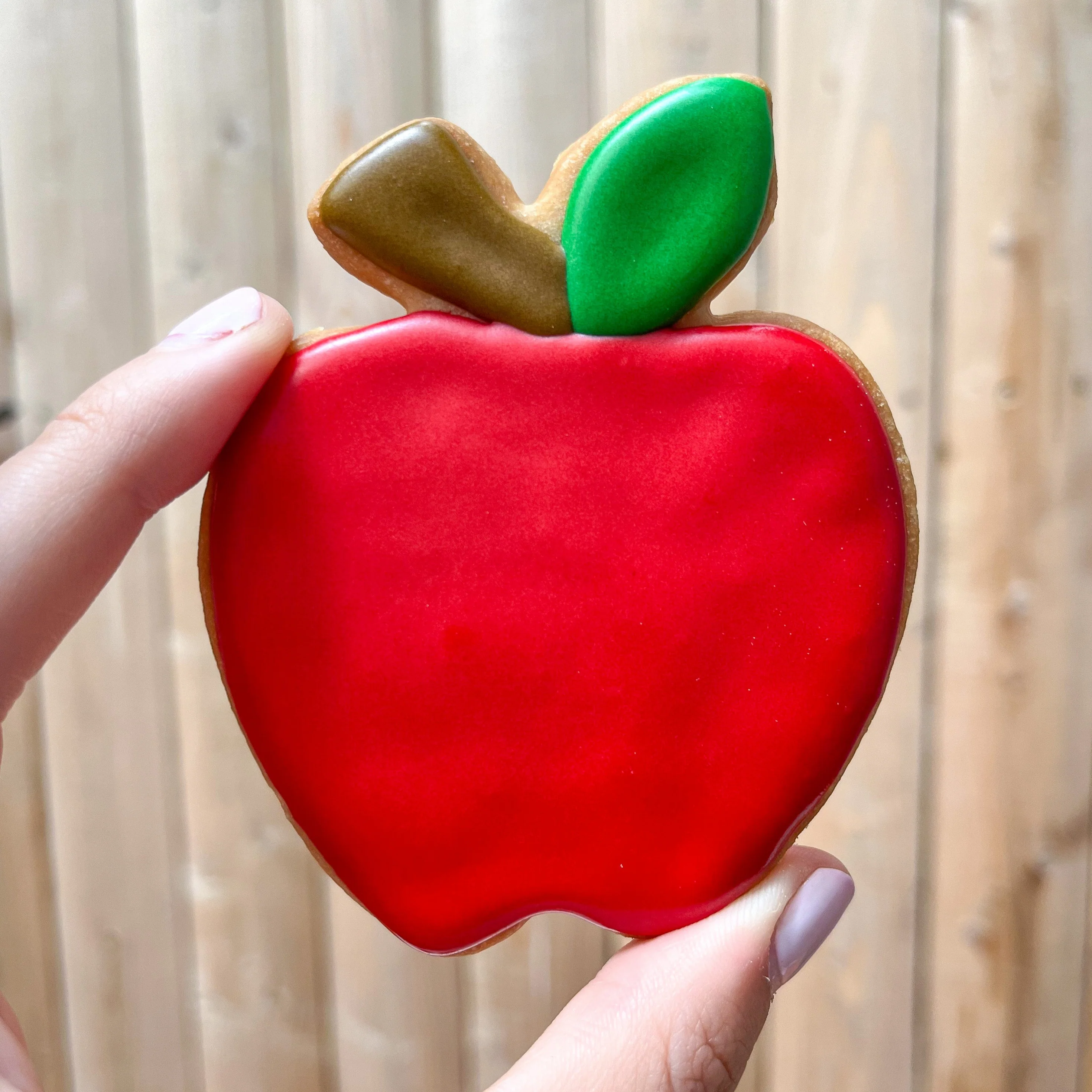 Apple Shaped Sugar Cookies