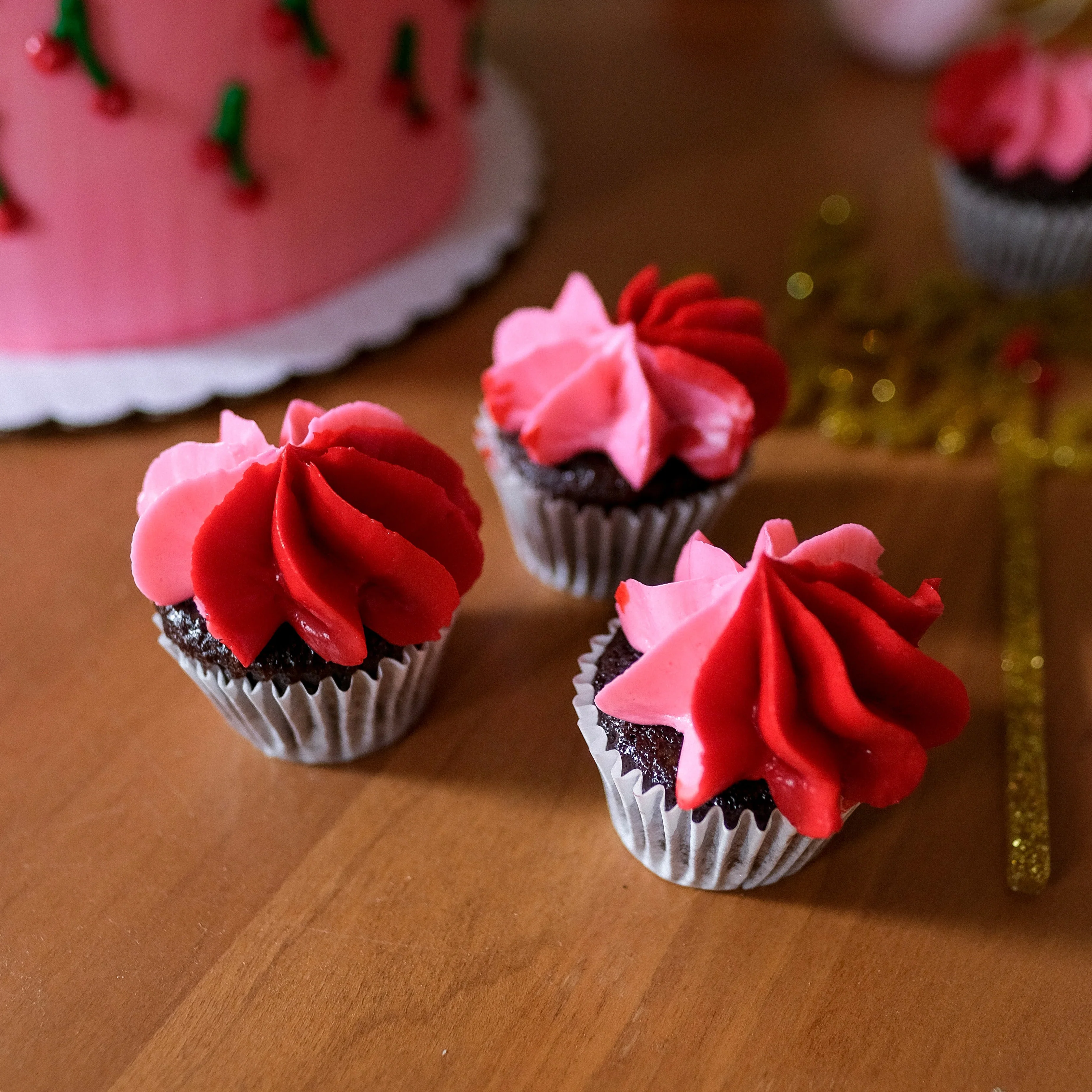 Cherry Mini Cupcakes, box of 24