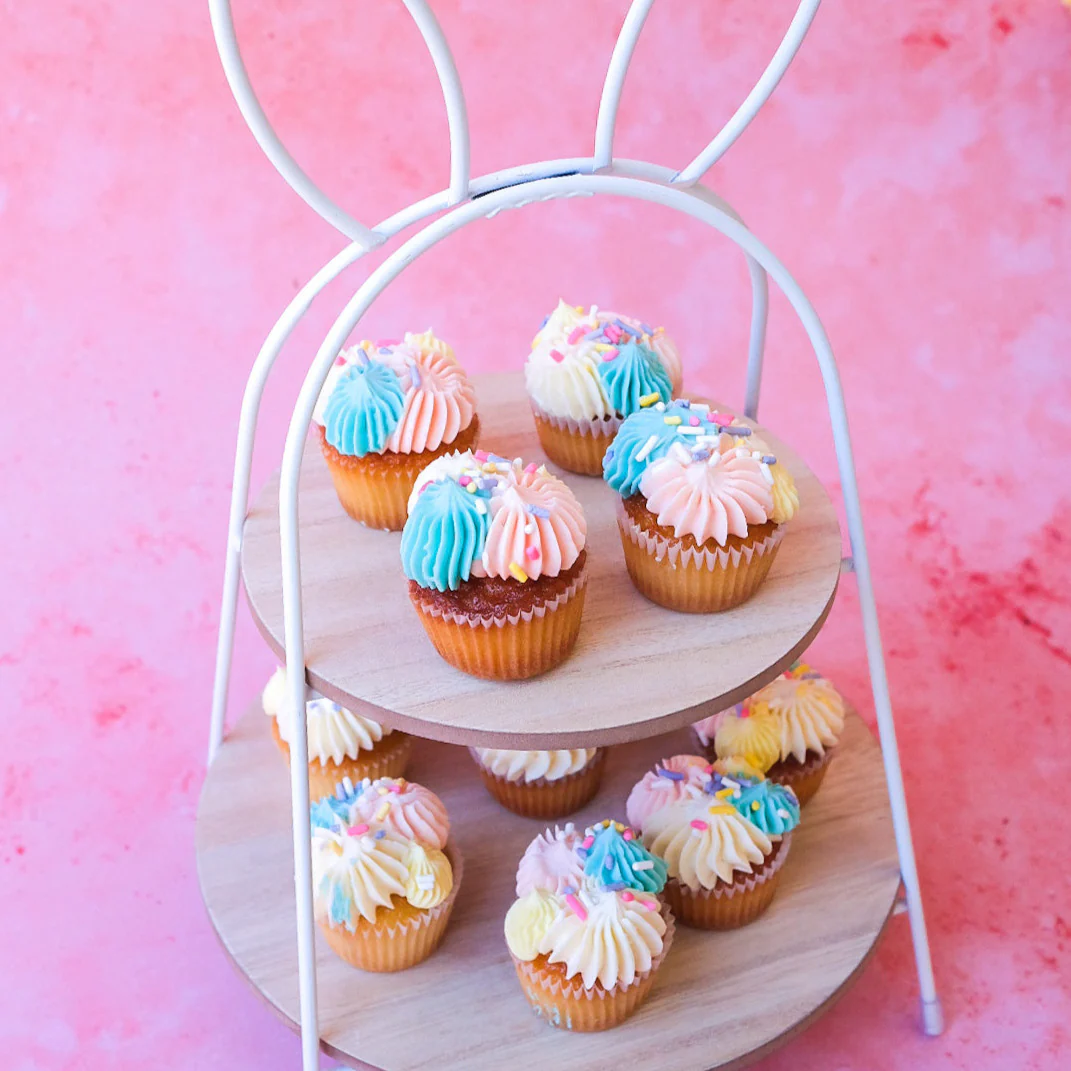 Pastel Rainbow Mini Cupcakes, box of 24