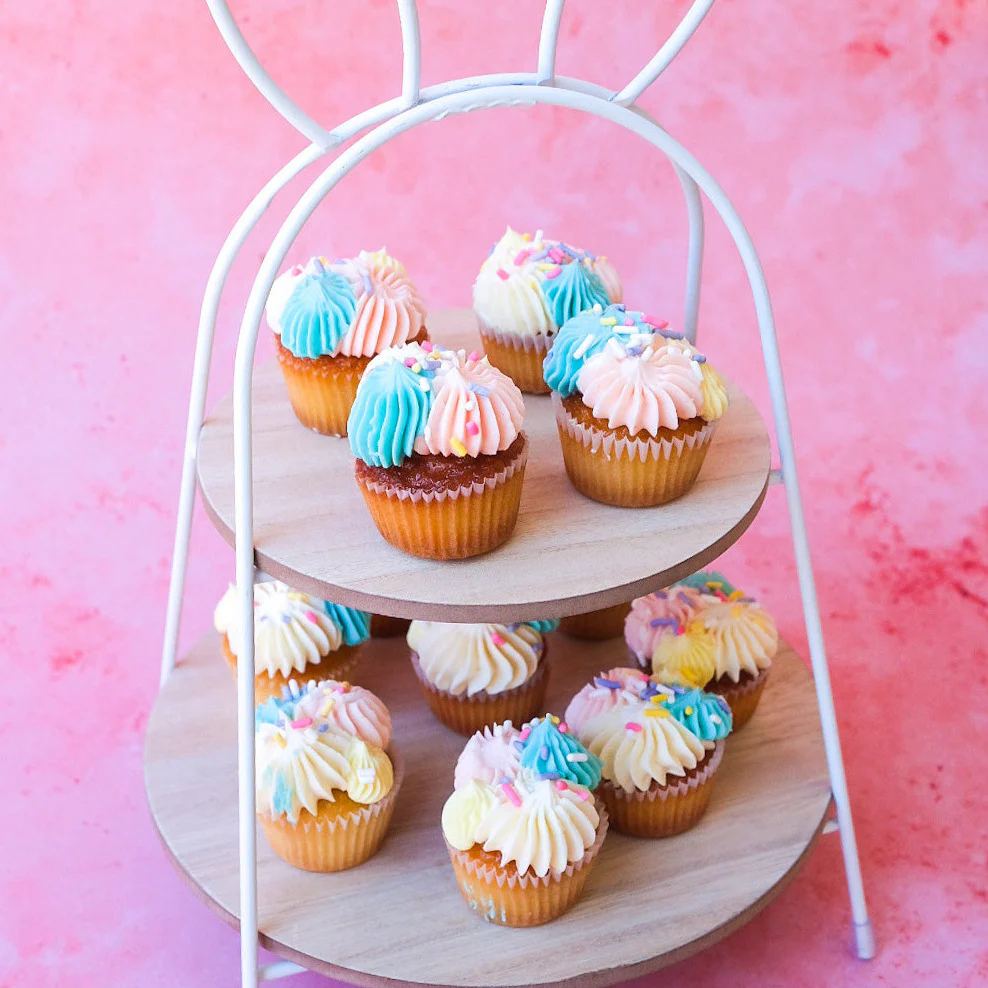 Pastel Rainbow Mini Cupcakes, box of 24 - Image 2