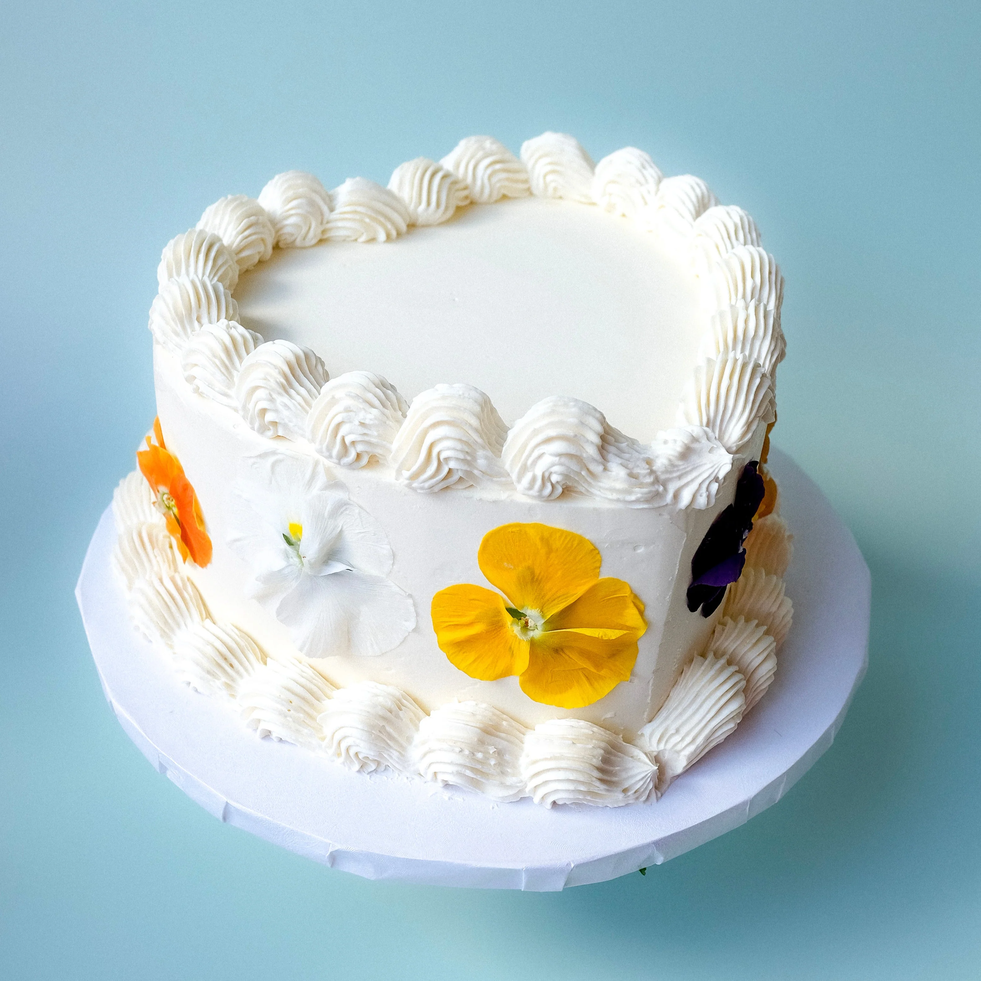 Flower Heart Cake