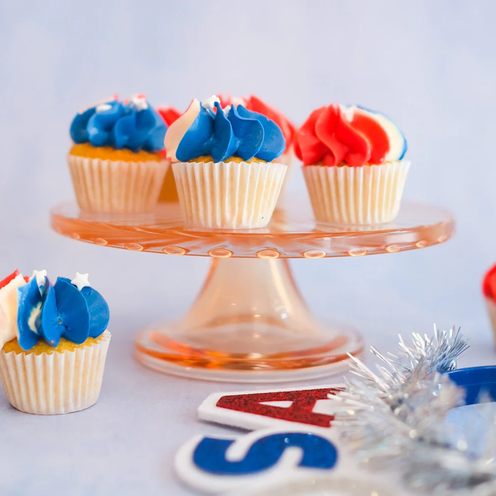 Red, White and Blue Mini Cupcakes, box of 24 - Image 5