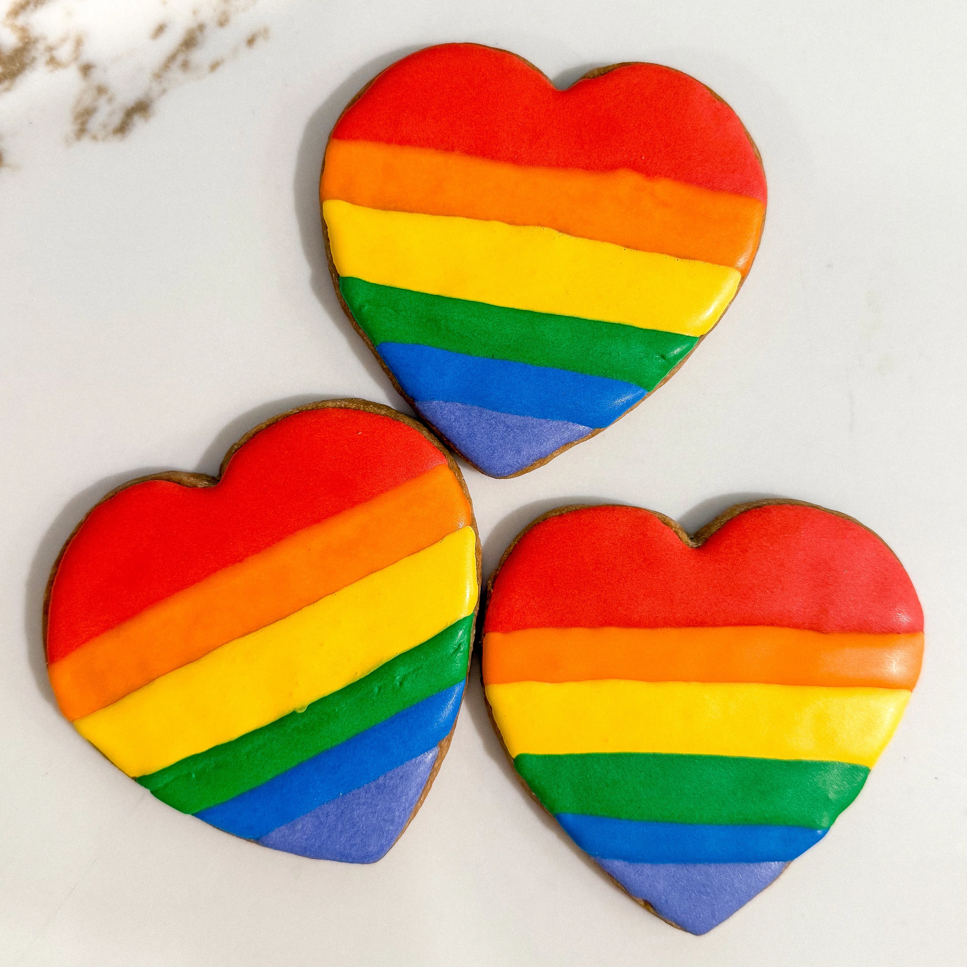 Pride Rainbow Heart Sugar Cookie