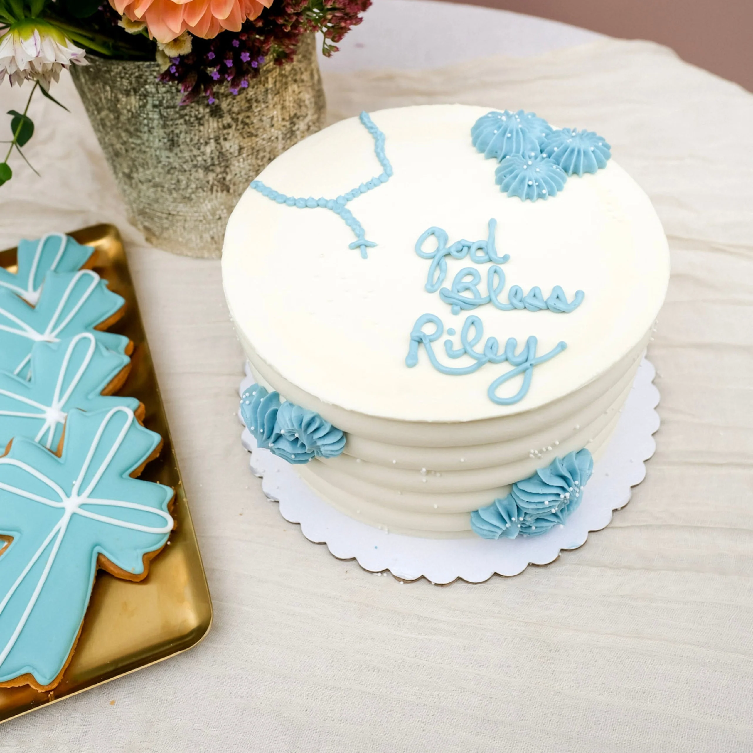 Rosary Bead Baptism Cake - Image 3