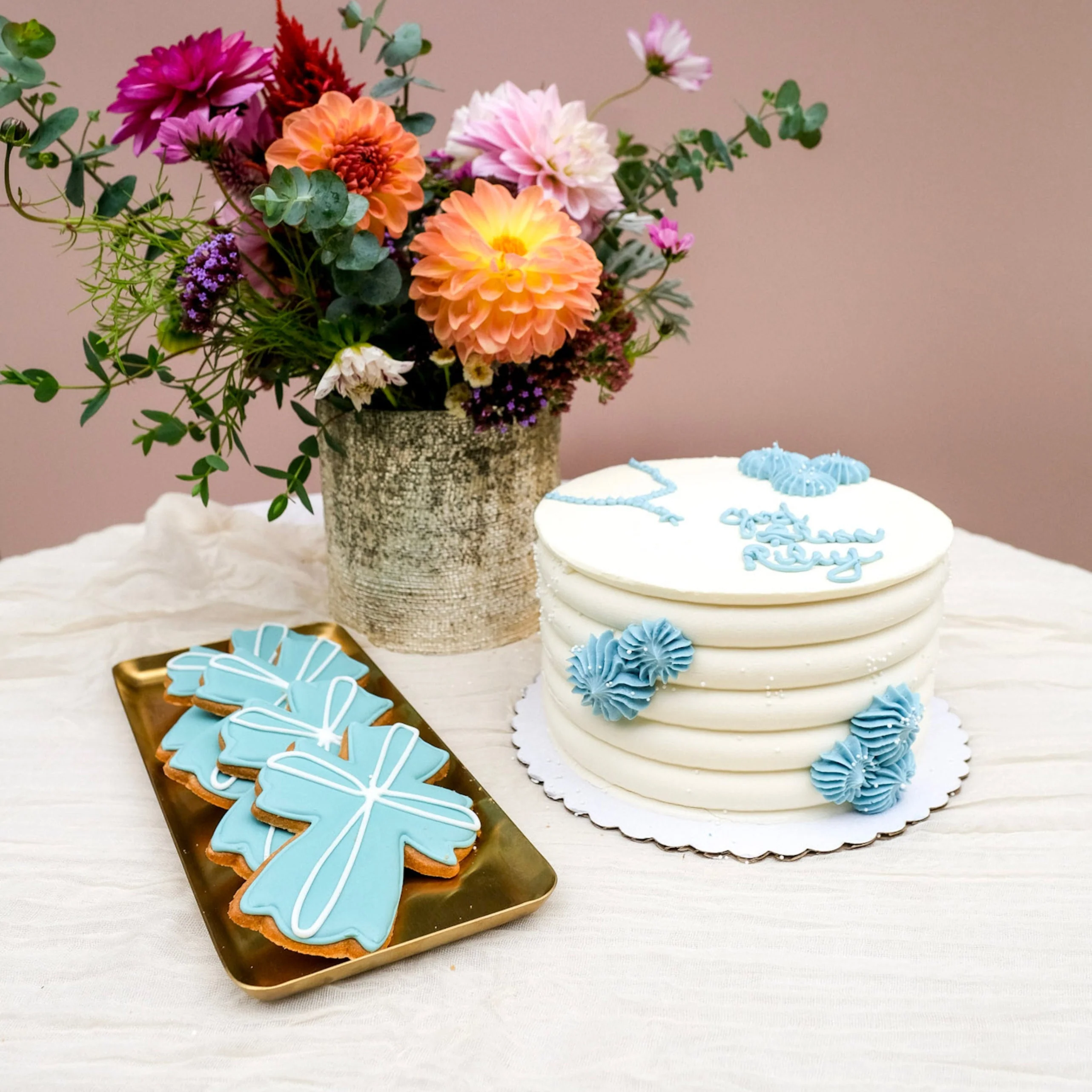 Rosary Bead Baptism Cake - Image 4