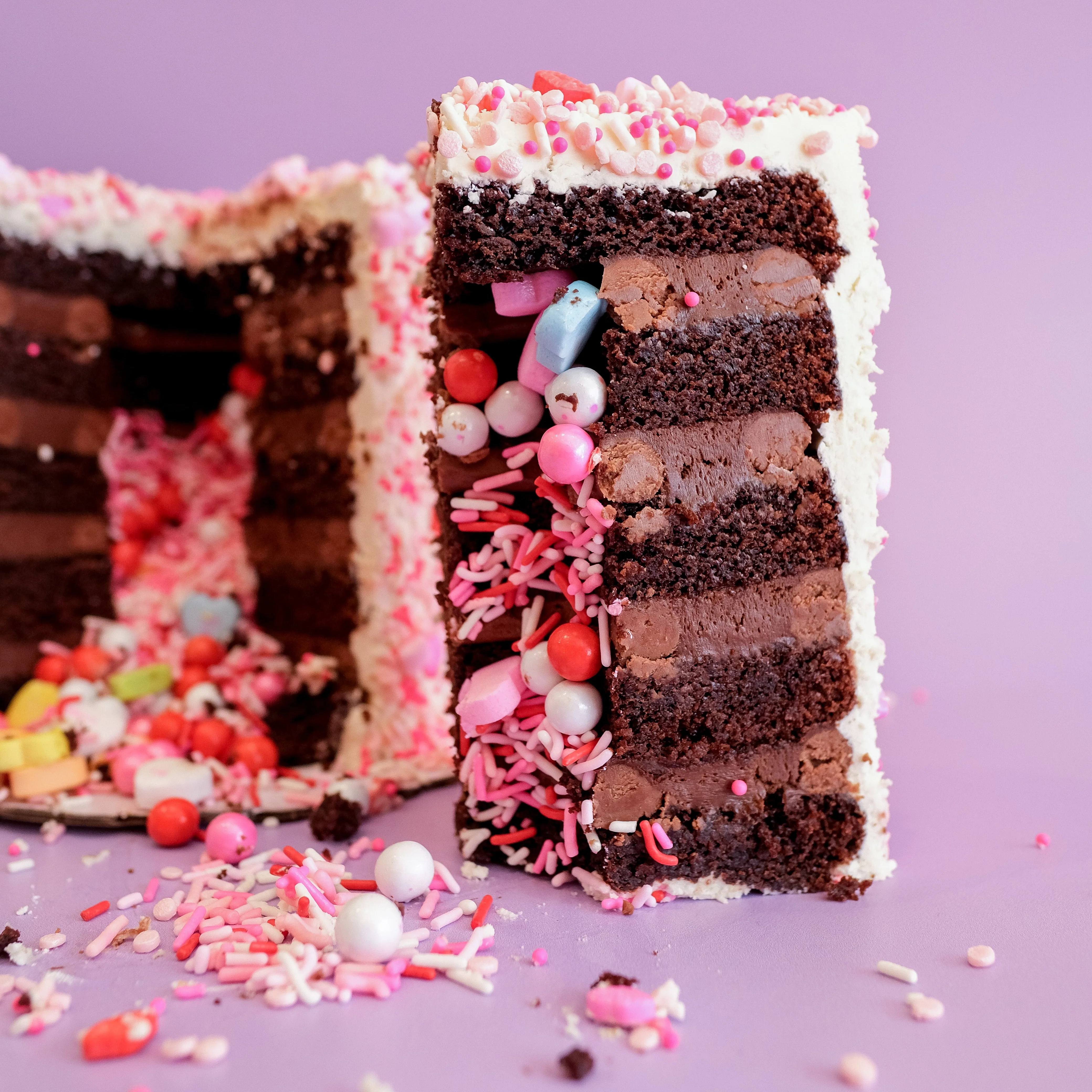 Valentine's Day Sprinkle Explosion Cake - Image 3