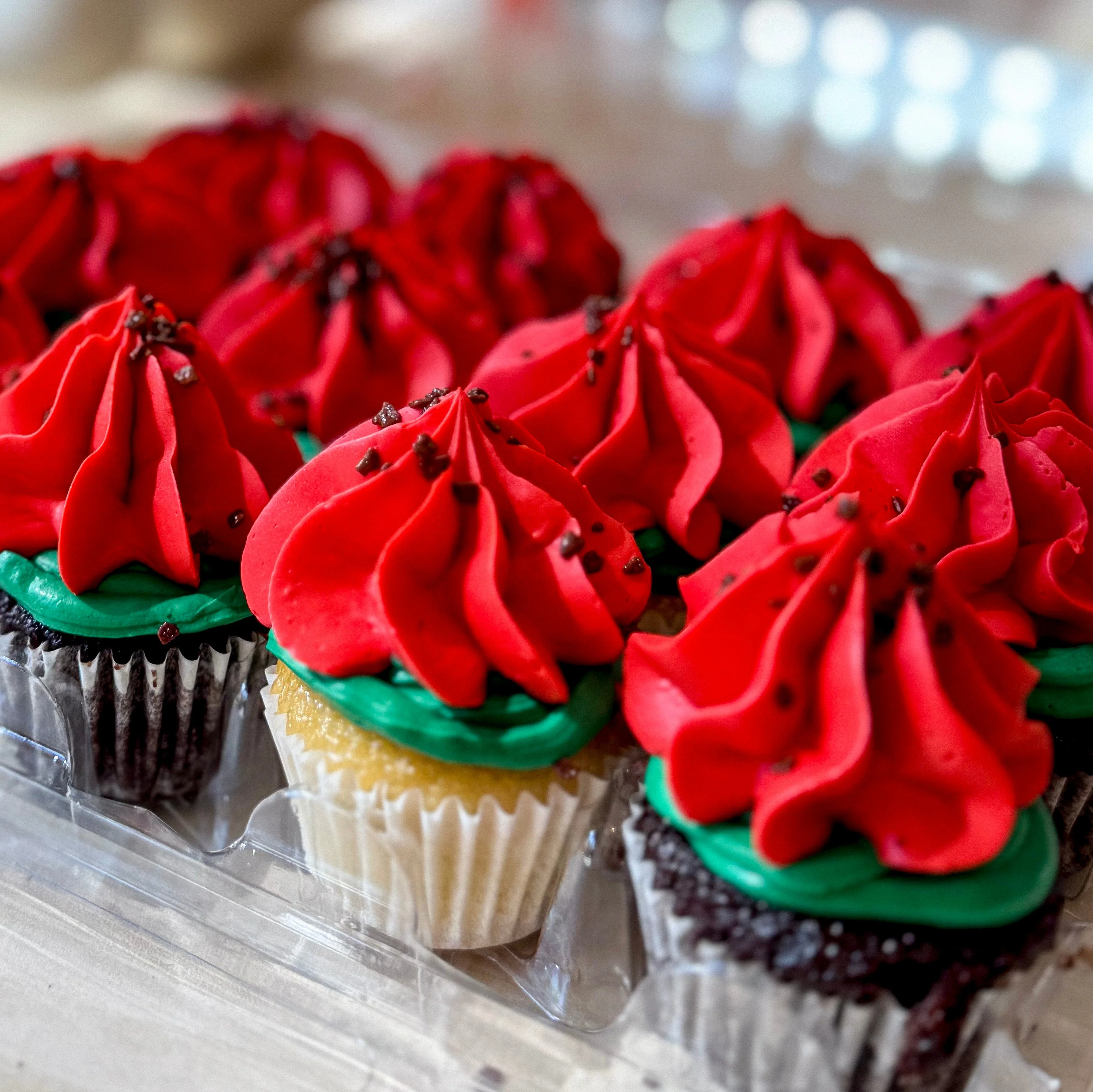 Watermelon Mini Cupcakes, box of 24